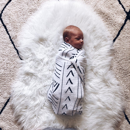 Mud Cloth Organic Swaddle | GOTS Certified Organic Cotton Muslin