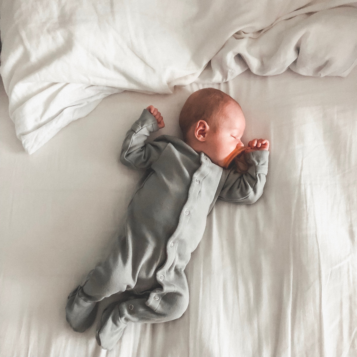Organic Button Footie | GOTS Certified Organic Cotton | Solid Colors