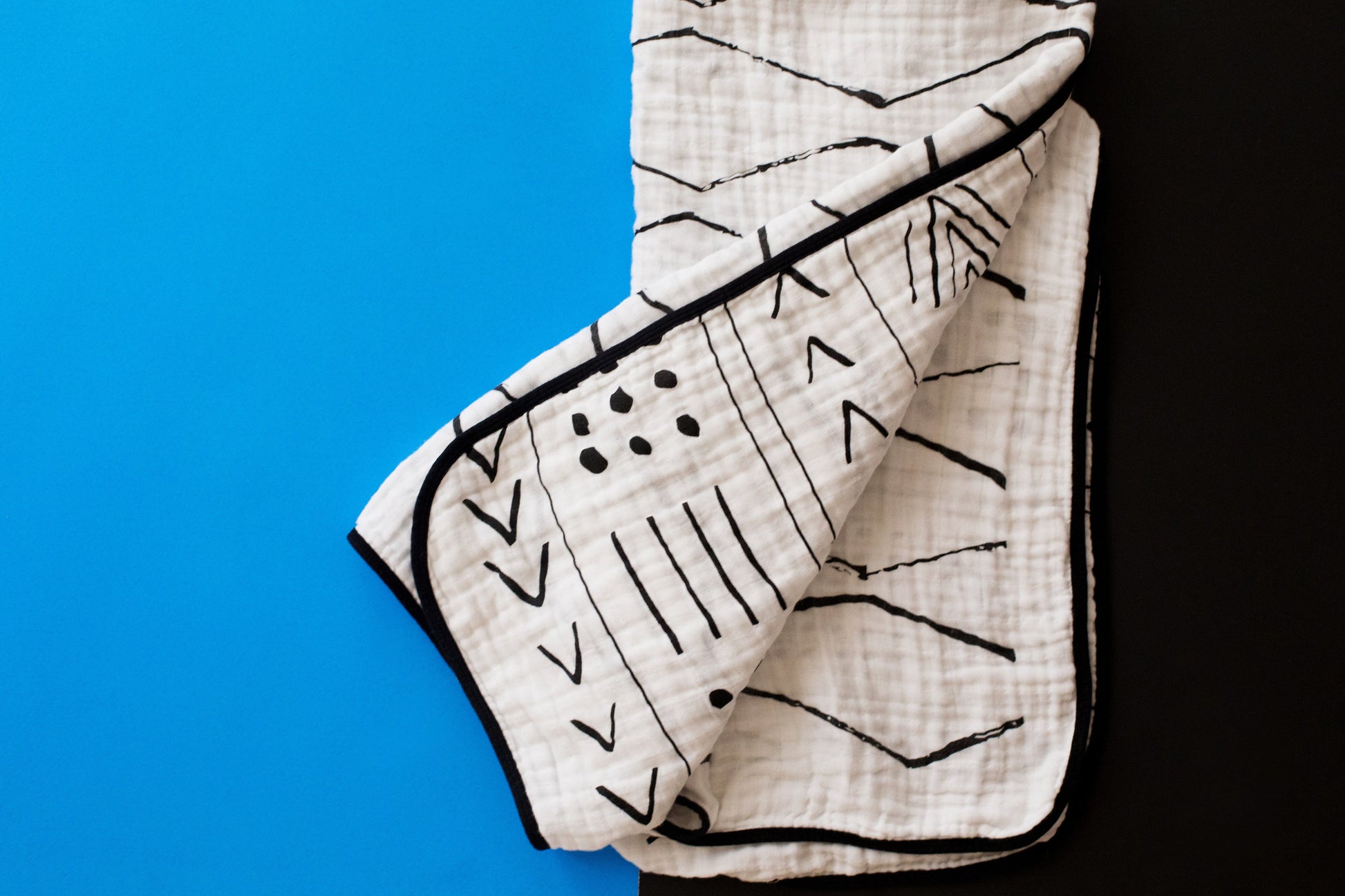Mud Cloth + Moroccan Reversible Organic Muslin Quilt | GOTS Certified Organic Cotton Muslin