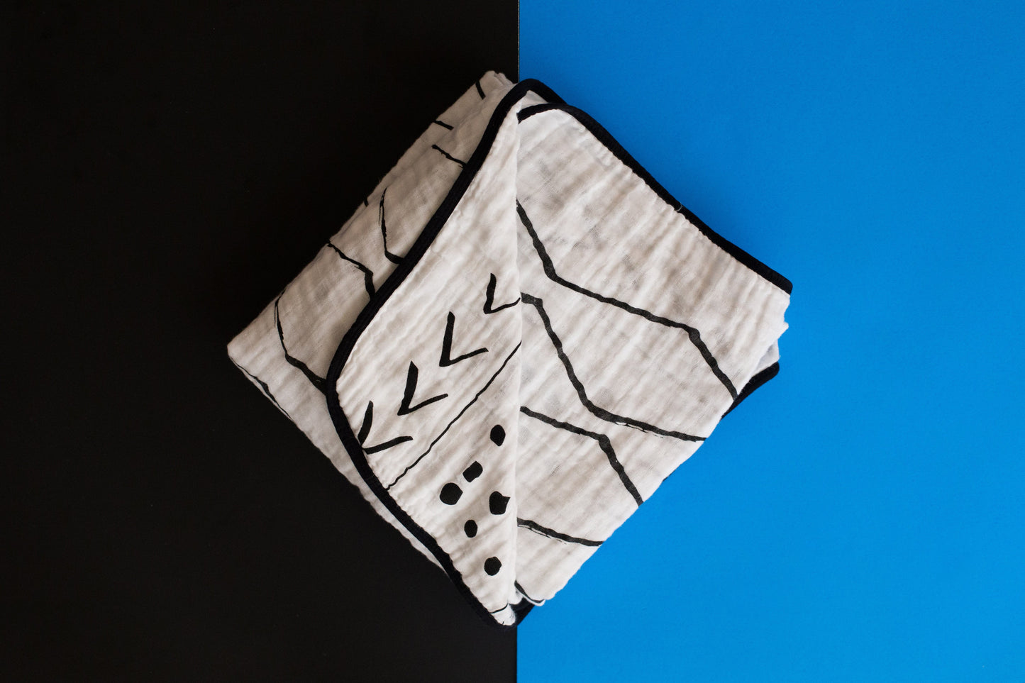 Mud Cloth + Moroccan Reversible Organic Muslin Quilt | GOTS Certified Organic Cotton Muslin