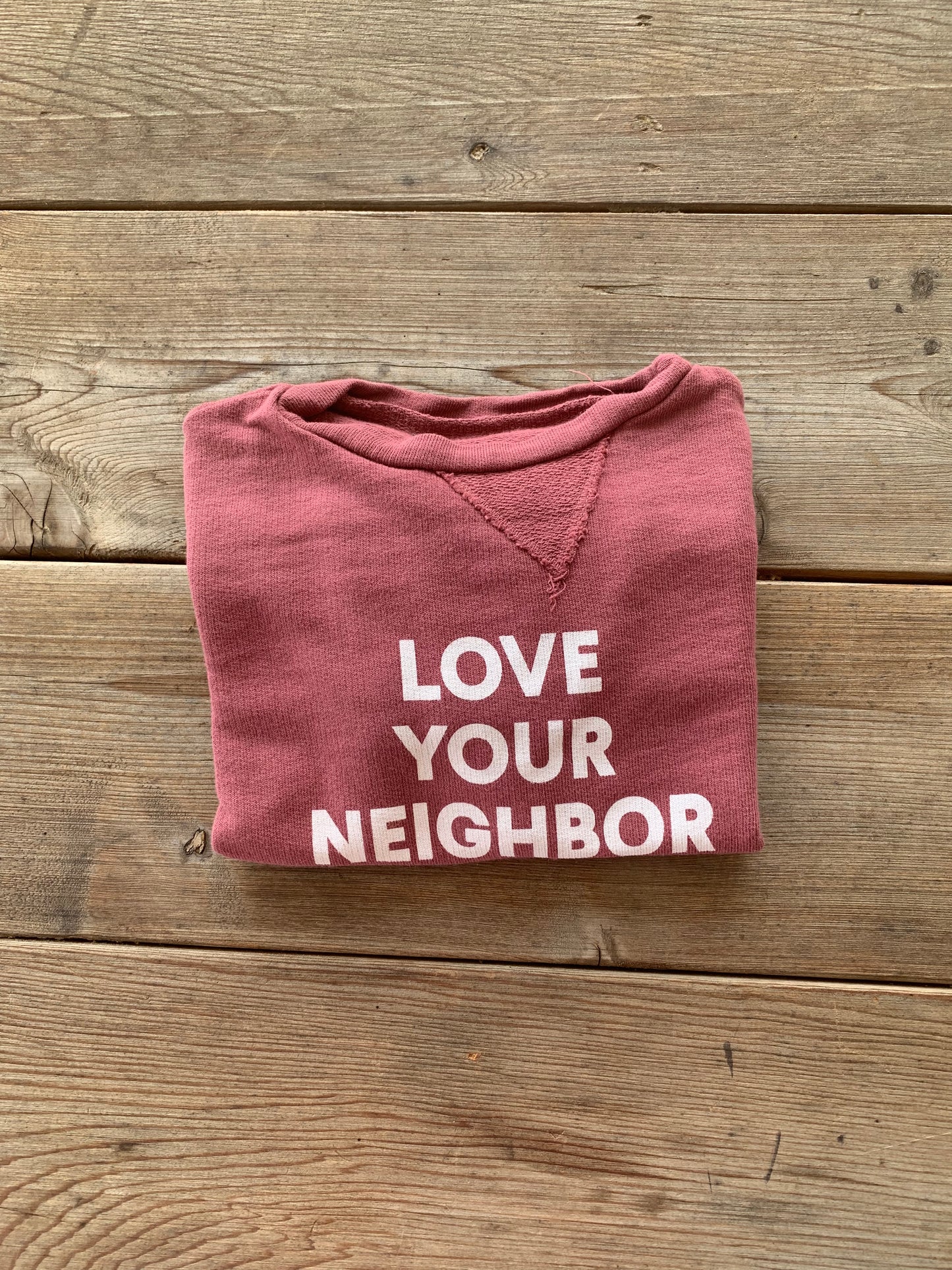 Love Your Neighbor Kids Sweatshirt | GOTS Certified Organic Cotton