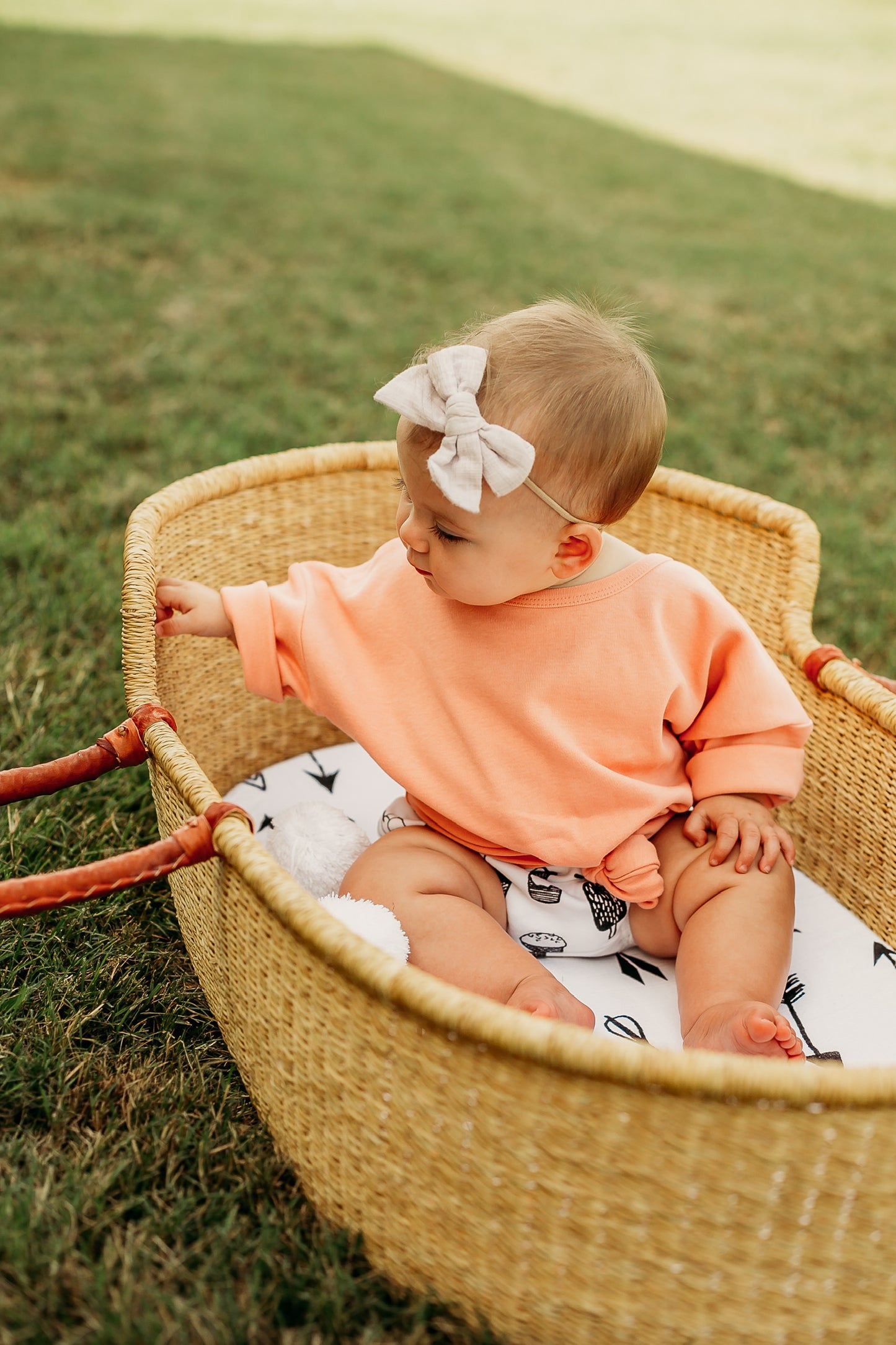 Arrows Bassinet + Small Changing Pad Sheet | GOTS Certified Organic Cotton Muslin