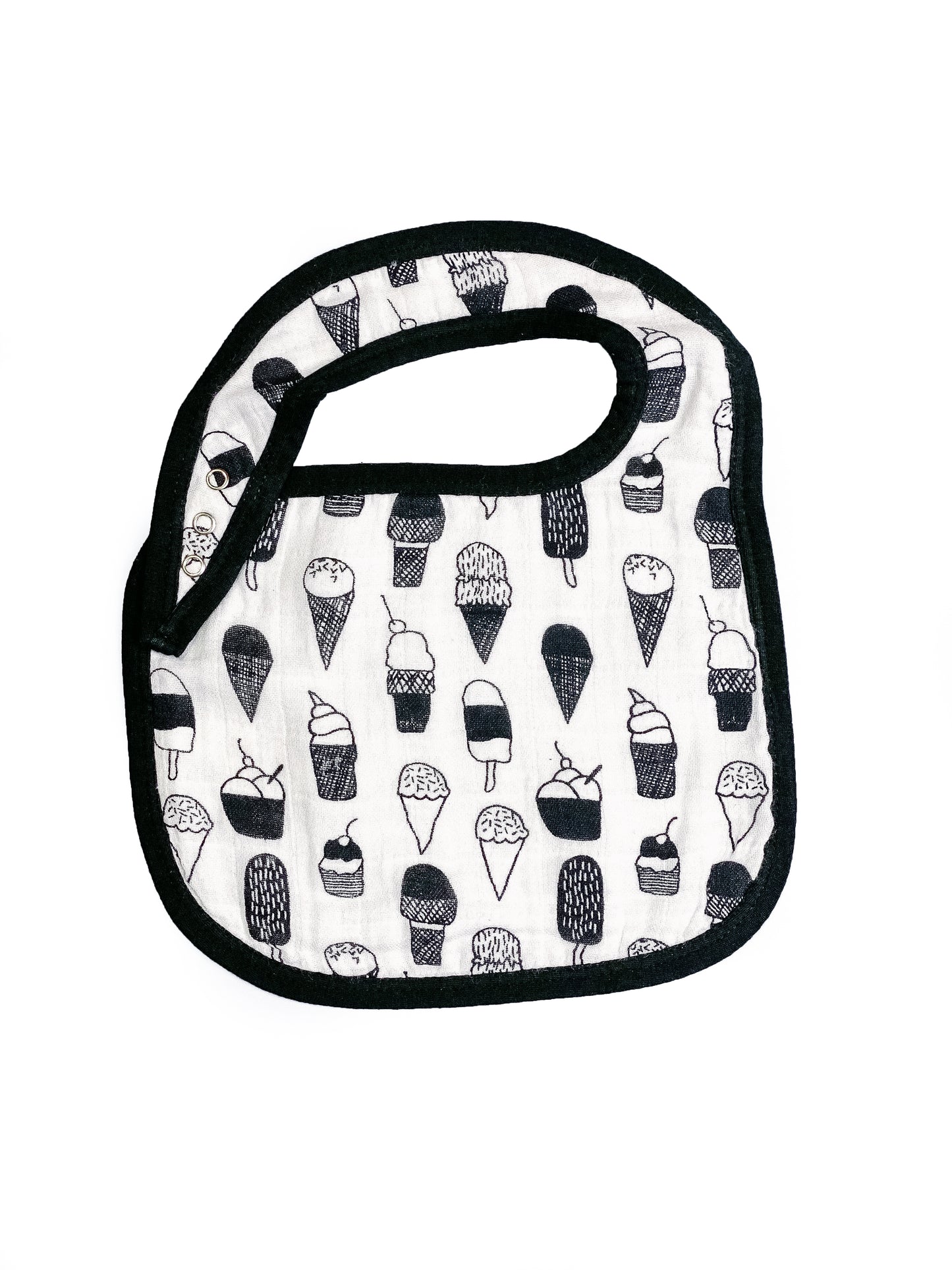 Ice Cream Love organic muslin bib by Modern Burlap