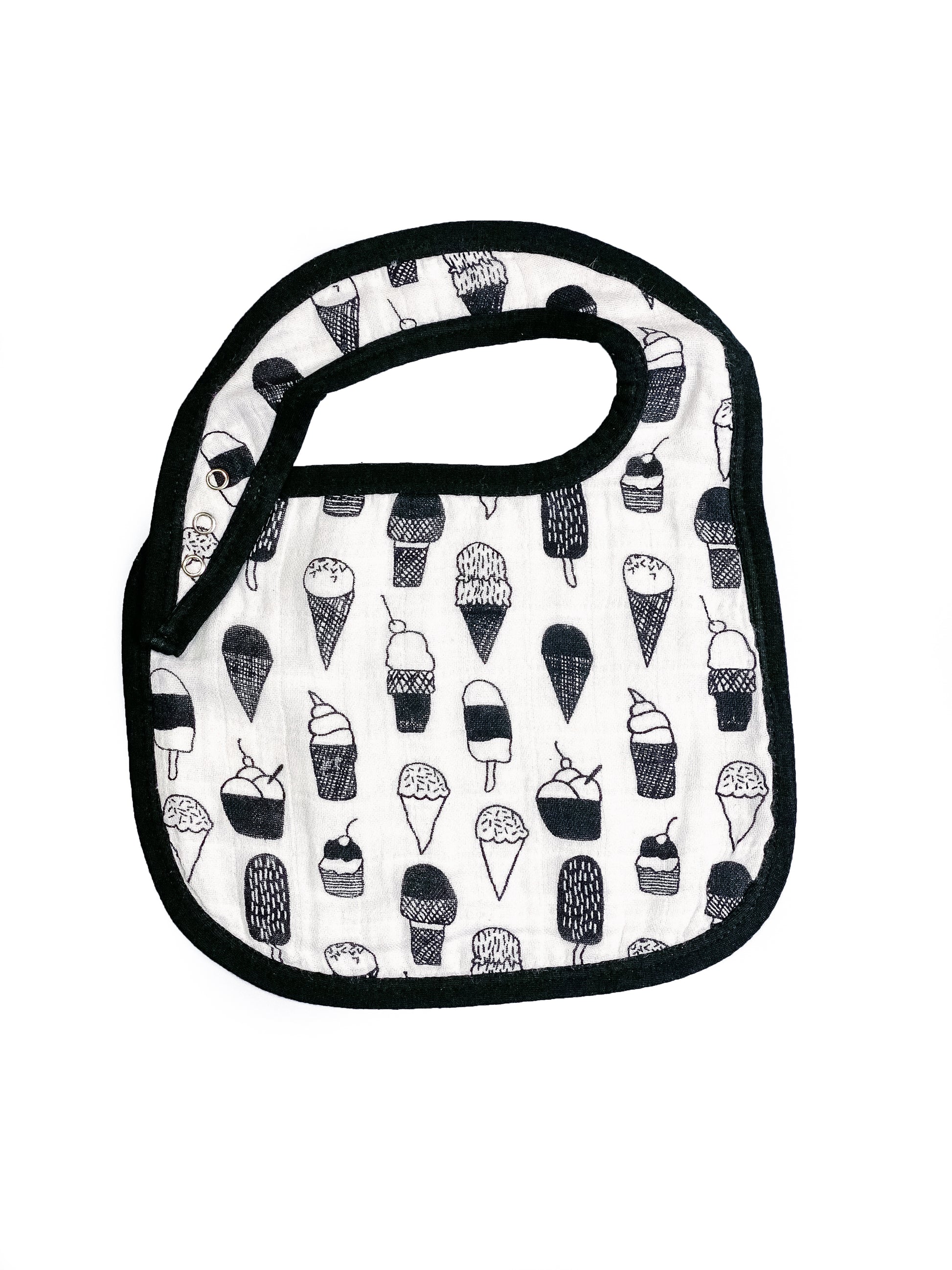 Ice Cream Love organic muslin bib by Modern Burlap