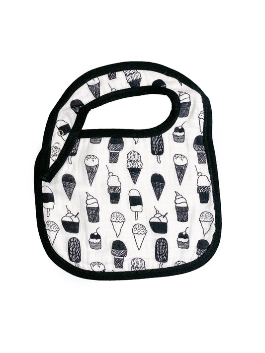 Ice Cream Love organic muslin bib by Modern Burlap