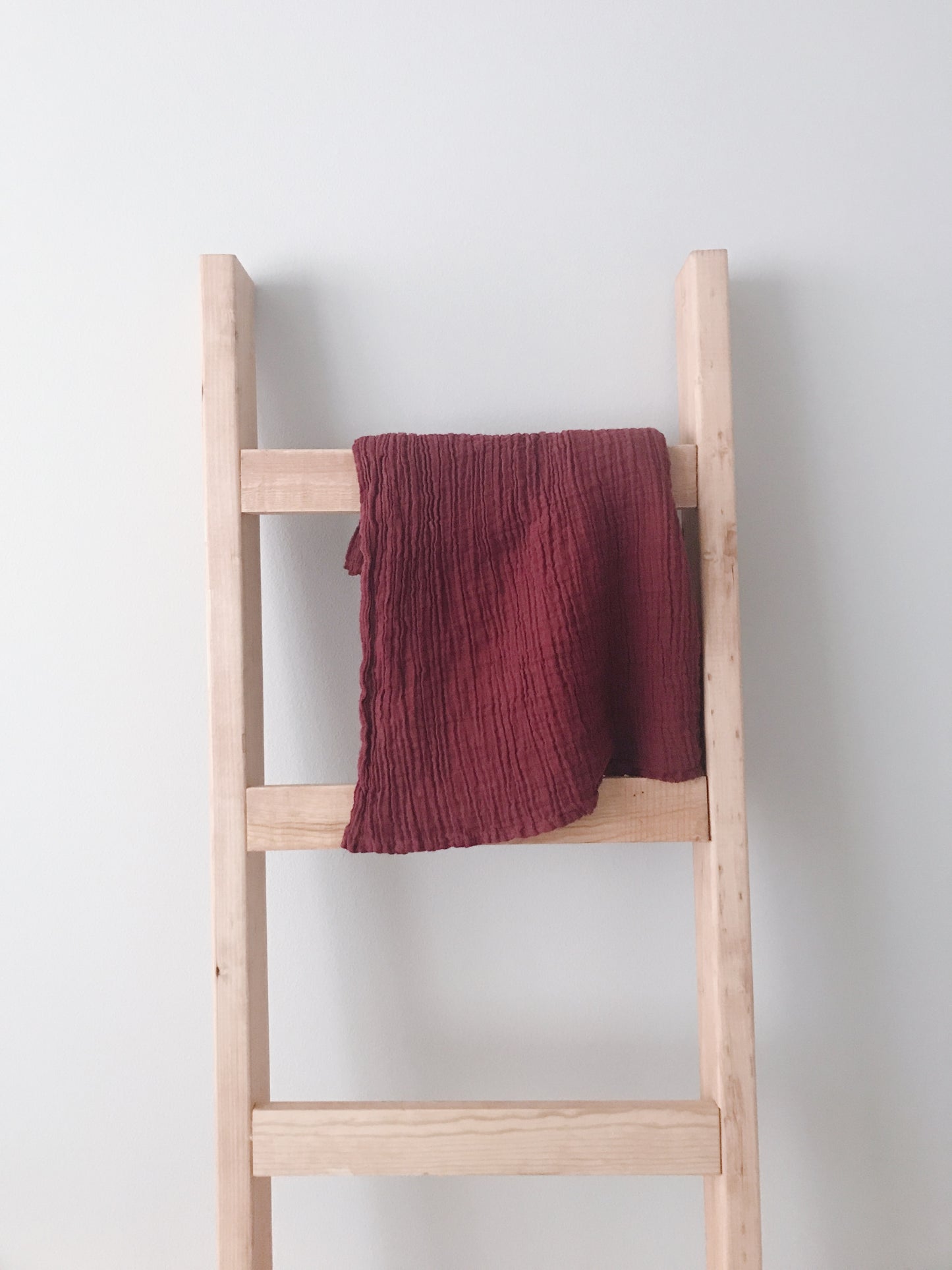 Maroon Organic Swaddle | GOTS Certified Organic Cotton Muslin