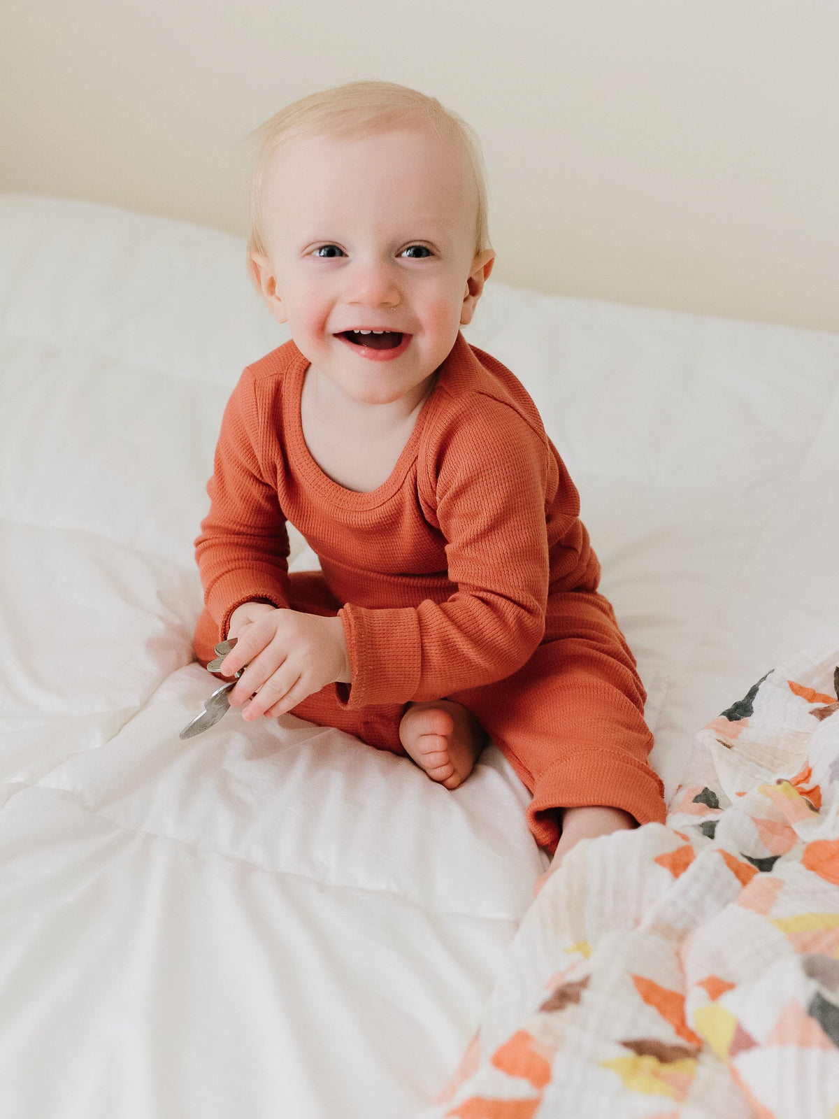 Organic Thermal Baby + Kids Pajama Set | Aragon