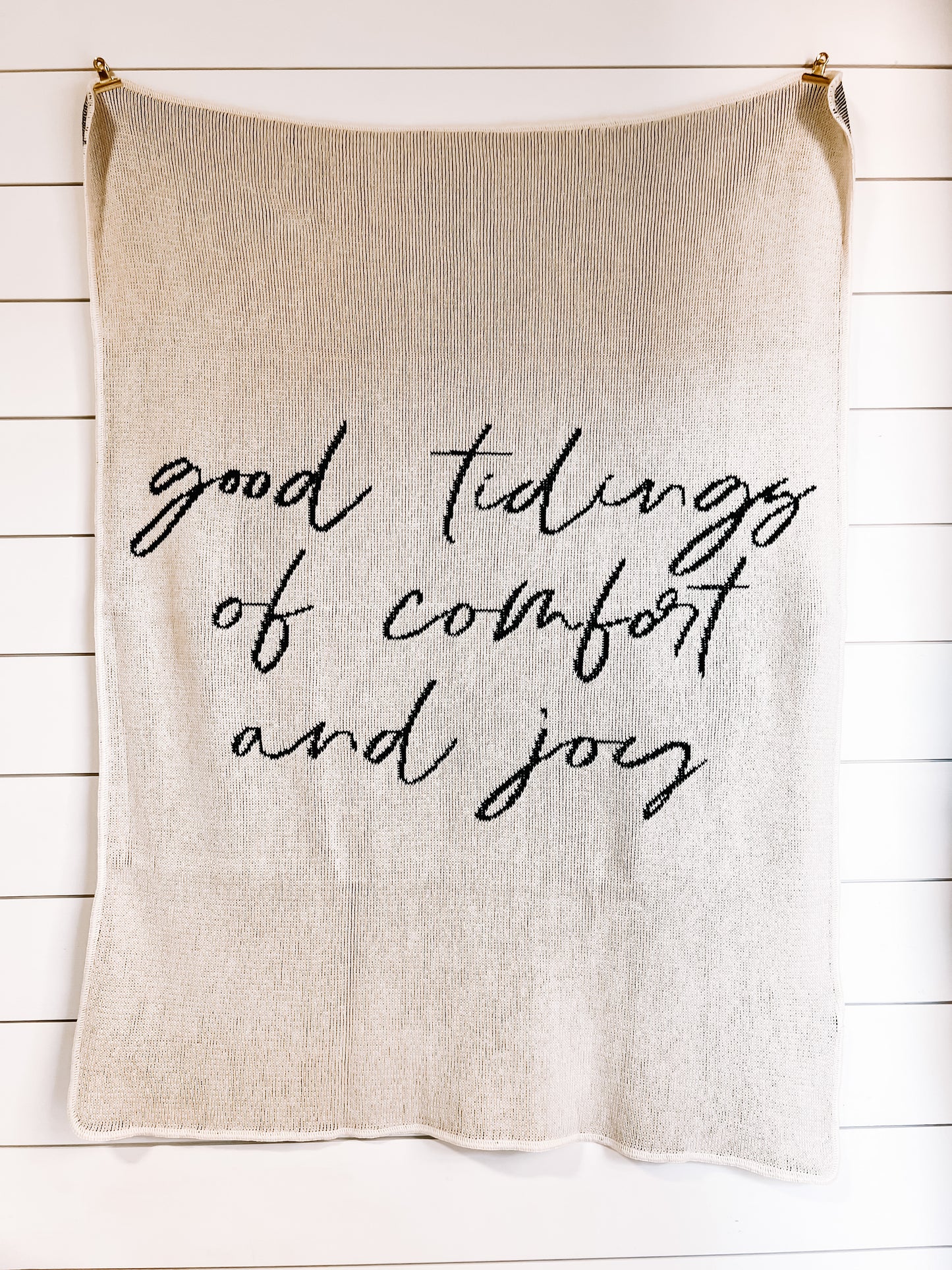 Good Tidings of Comfort and Joy Recycled Cotton Throw | Made in USA