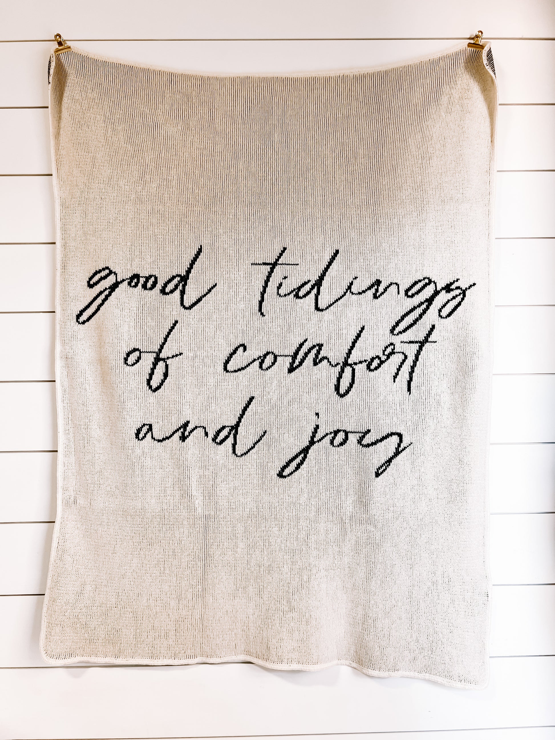 Good Tidings of Comfort and Joy Recycled Cotton Throw | Made in USA