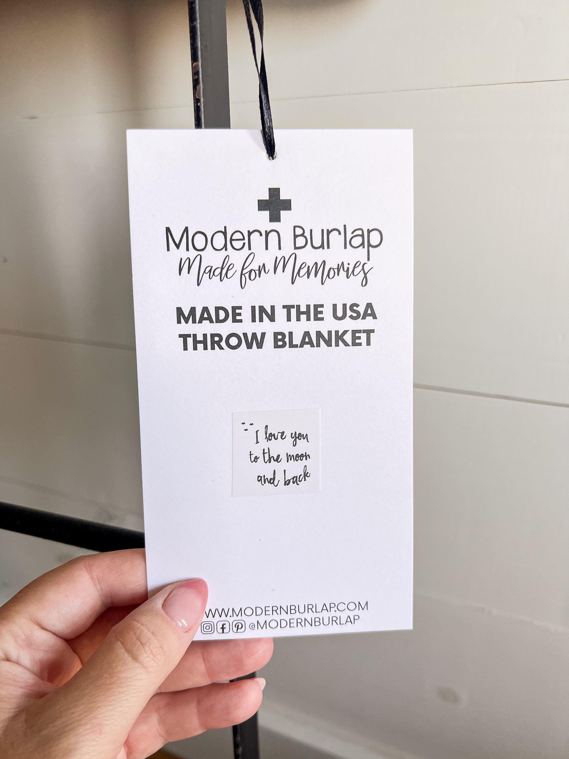 Love You to the Moon and Back Recycled Cotton Throw | Made in USA