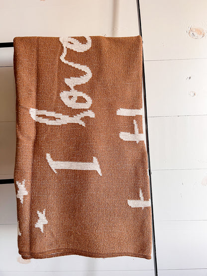 Love You to the Moon and Back Recycled Cotton Throw | Made in USA