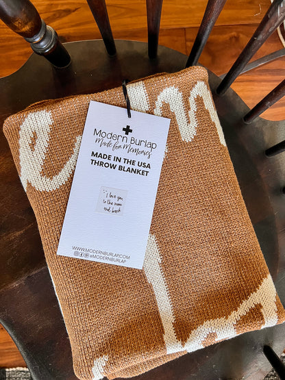 Love You to the Moon and Back Recycled Cotton Throw | Made in USA