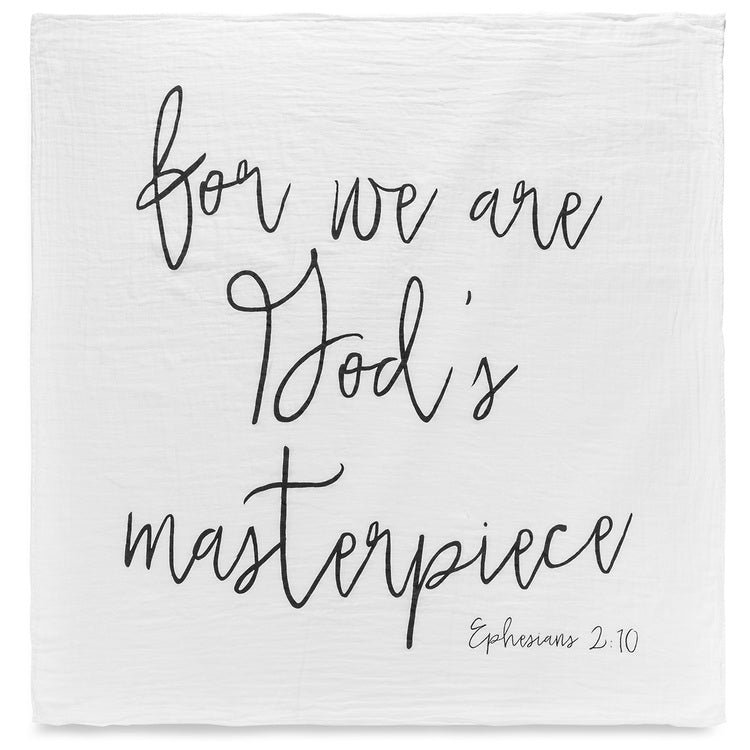 Ephesians 2:10 Scripture swaddle and wall art by Modern Burlap