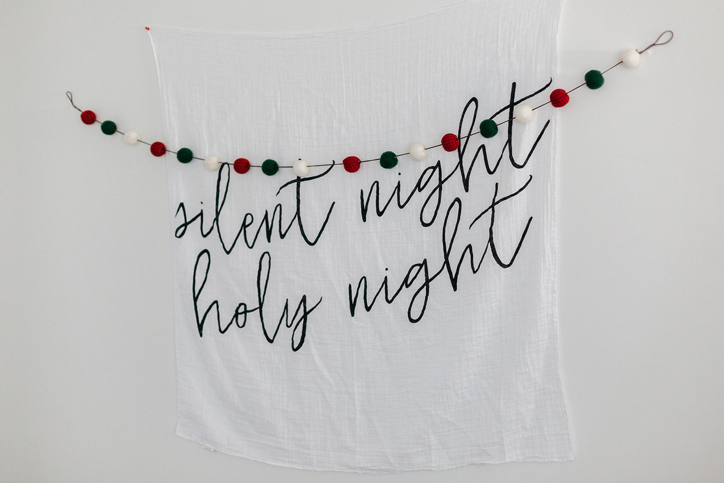 Silent Night Holy Night Scripture Swaddle | GOTS Certified Organic Cotton Muslin