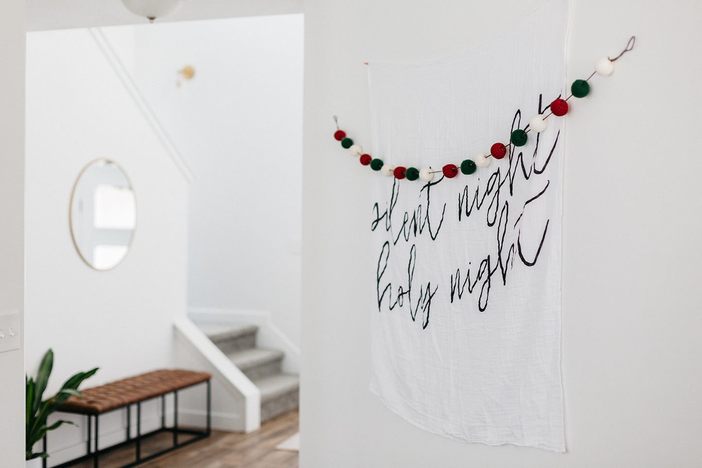 Silent Night Holy Night Scripture Swaddle | GOTS Certified Organic Cotton Muslin