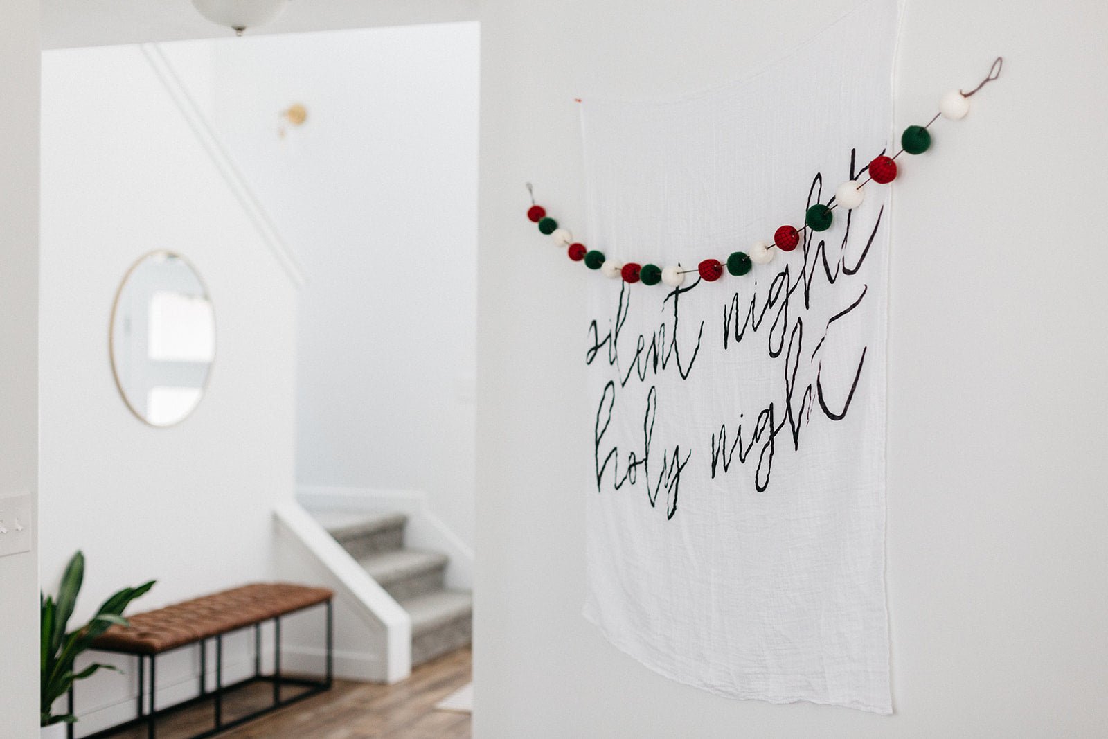 Silent Night Holy Night Scripture Swaddle | GOTS Certified Organic Cotton Muslin
