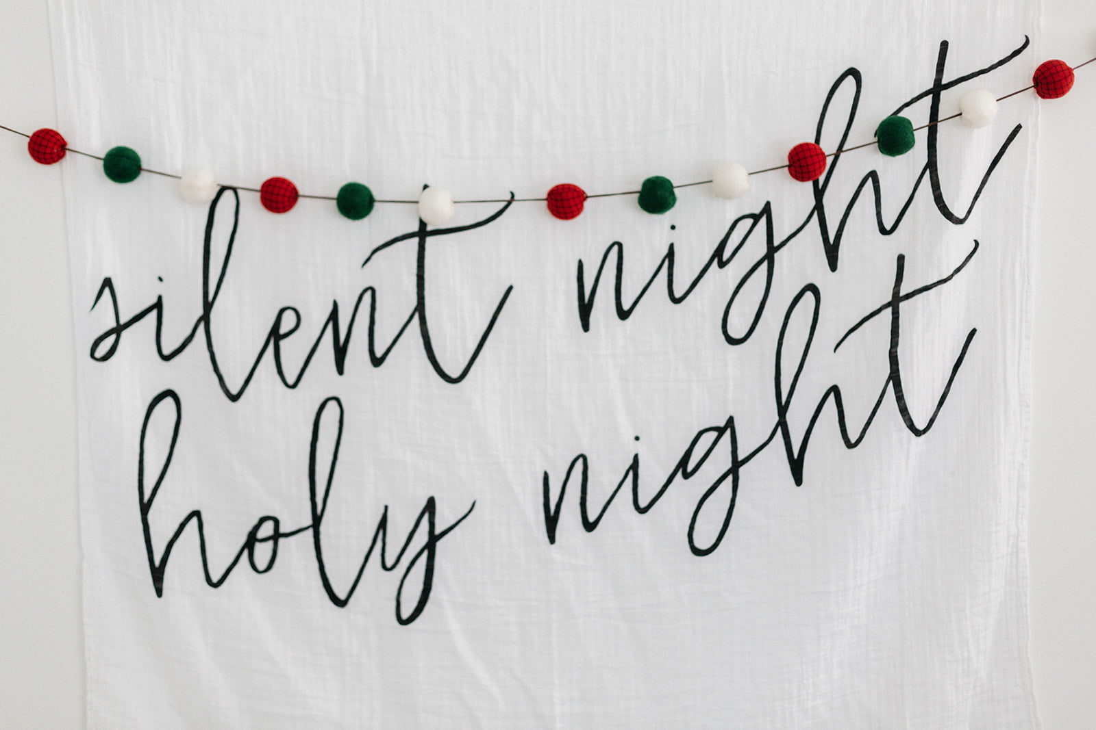 Silent Night Holy Night Scripture Swaddle | GOTS Certified Organic Cotton Muslin