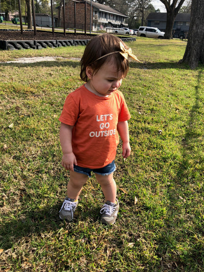 Let's go outside Kid's Crewneck Tee