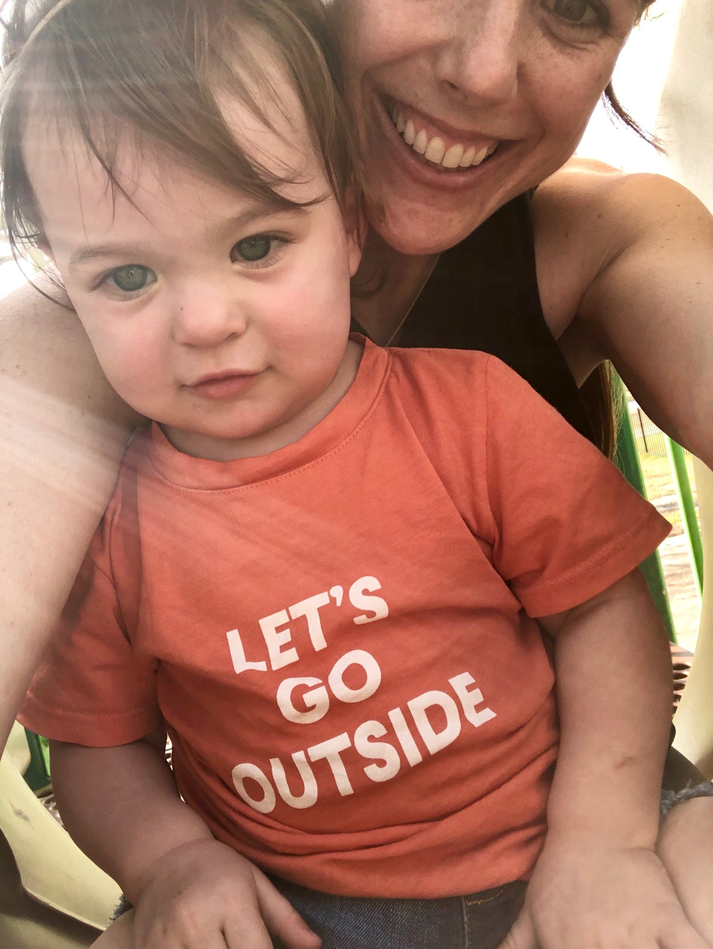 Let's go outside Kid's Crewneck Tee