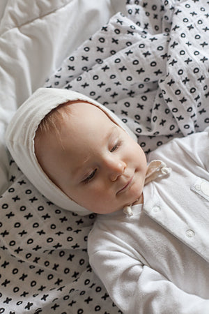 Organic Swaddle XO – Modern Burlap - Main Image