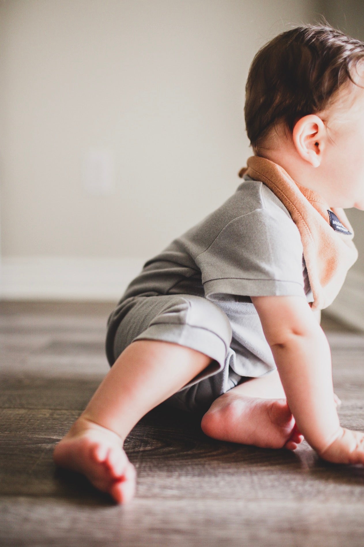 Organic Short Sleeve Zip Romper | GOTS Certified Organic Cotton | Solid Colors