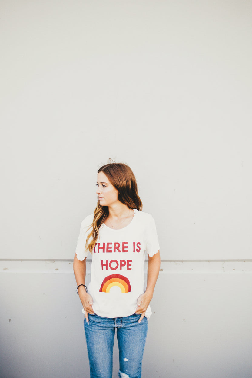 There Is Hope organic cotton women's tee by Modern Burlap