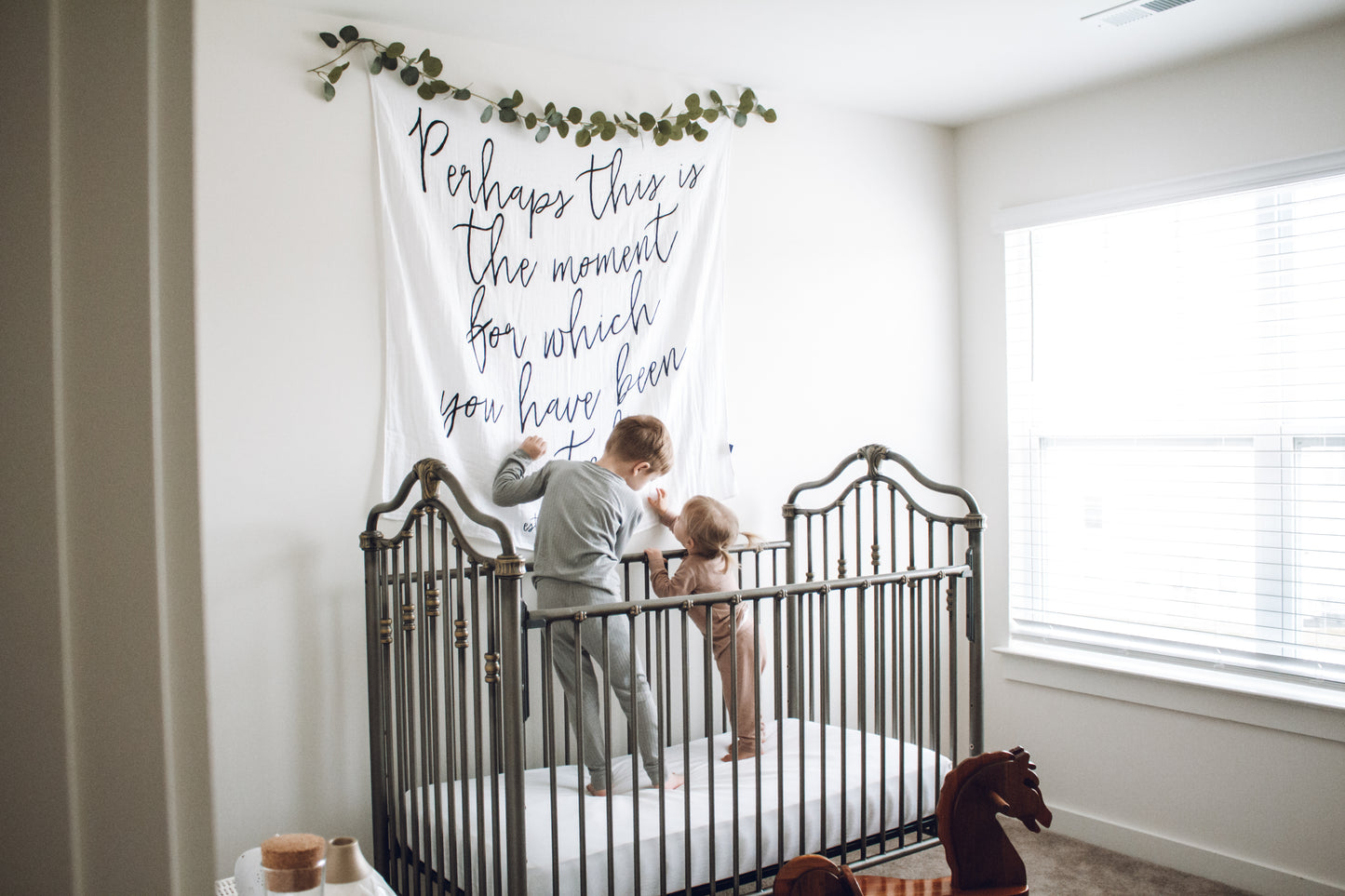 Esther 4:14 Scripture swaddle and wall art by Modern Burlap