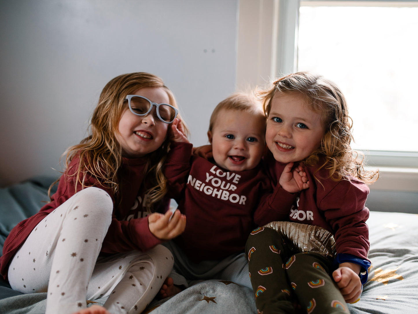 Love Your Neighbor Kids Sweatshirt | GOTS Certified Organic Cotton