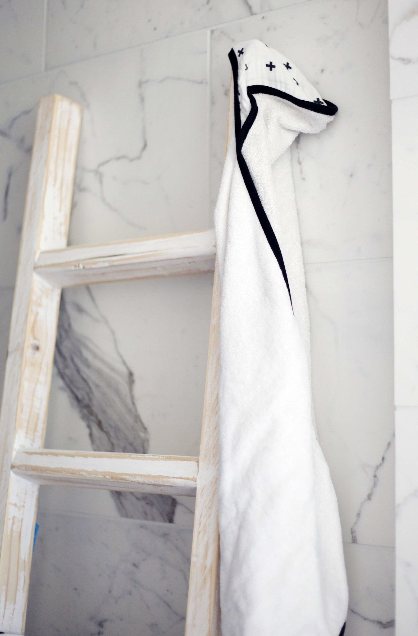 Swiss Cross Muslin + Terry Hooded Baby Towel | GOTS Certified Organic Cotton Muslin Hood