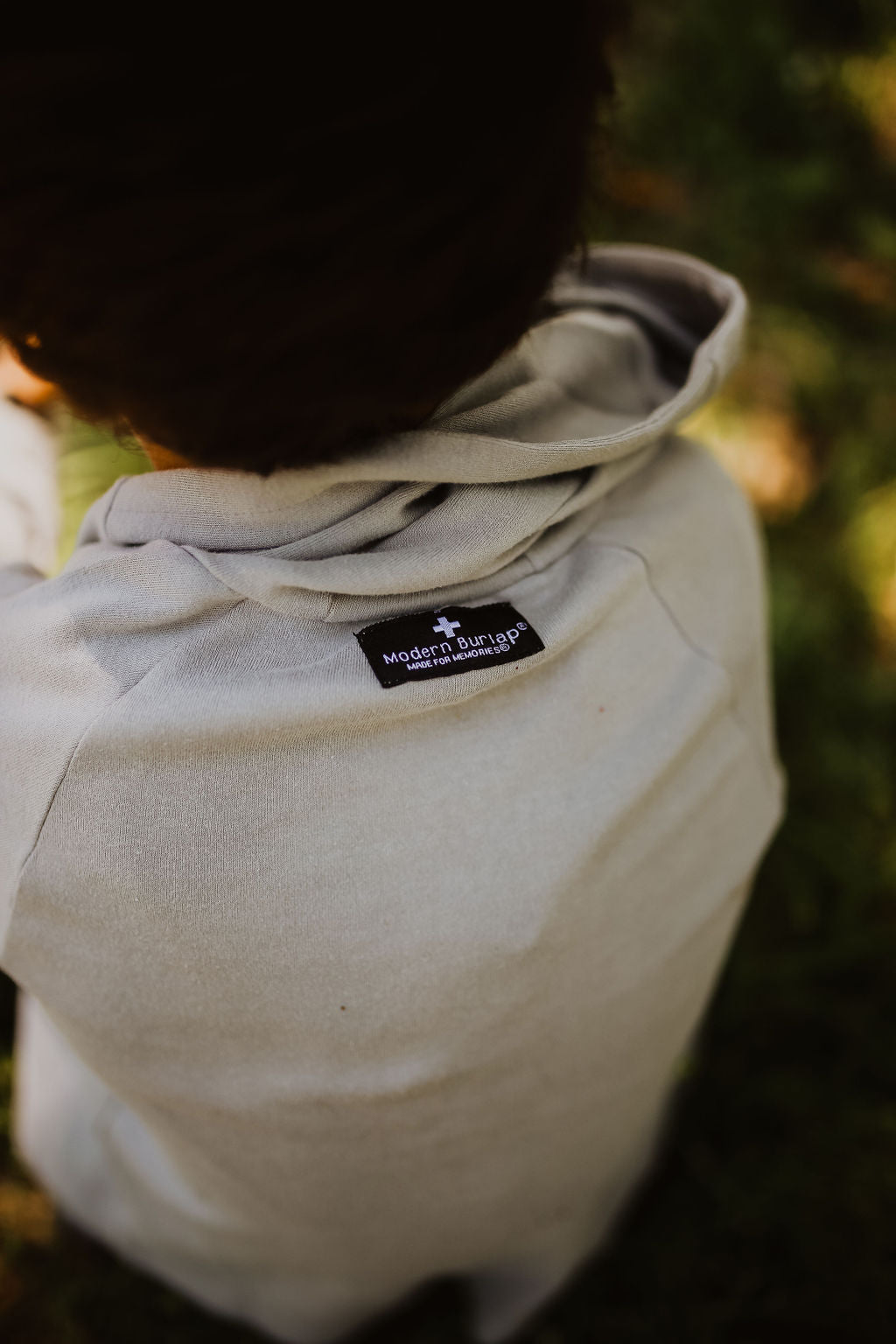 GOTS certified organic cotton zip hoodie in a solid color