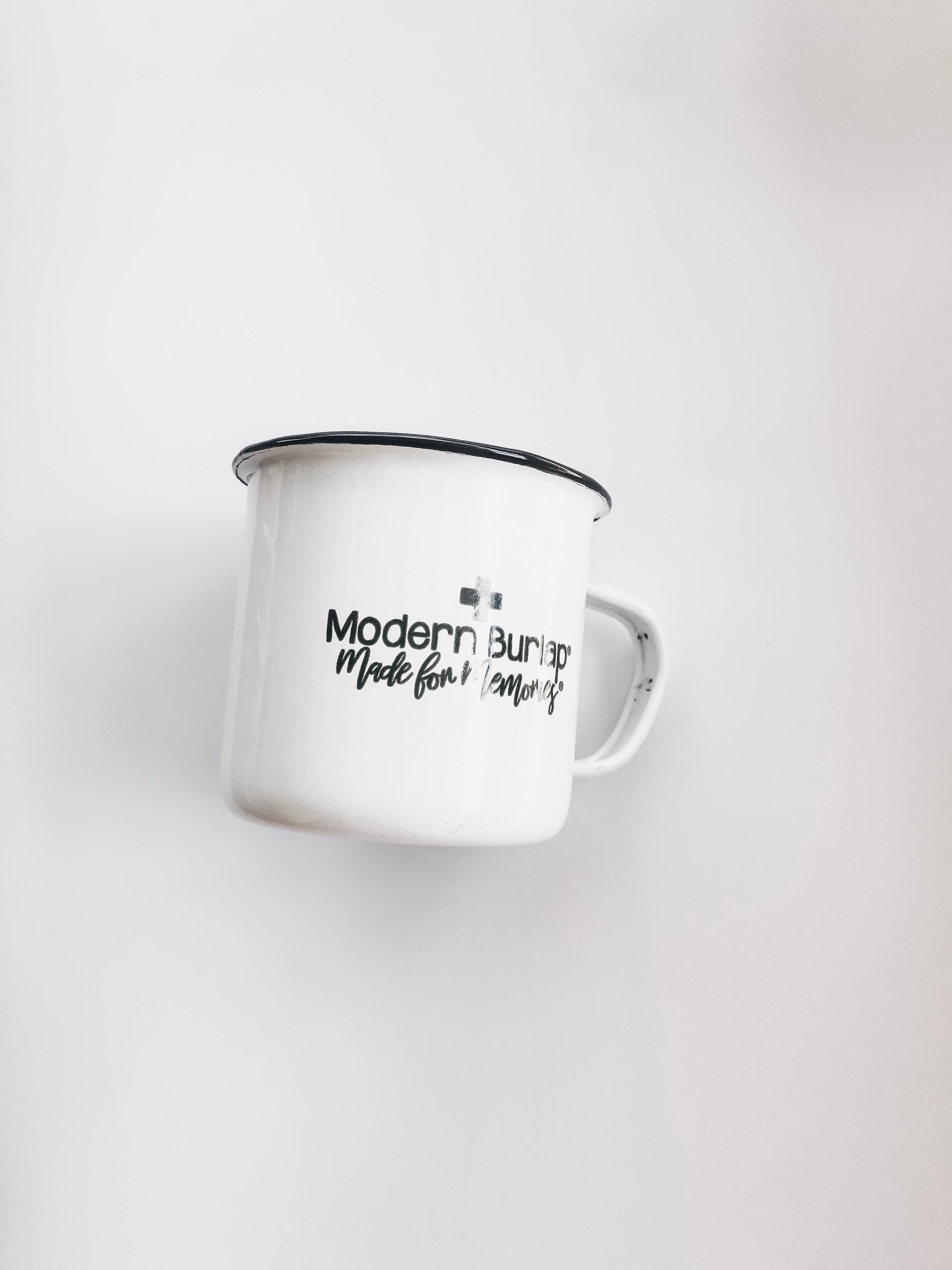 Made for Memories Enamel Mug | 14 oz | Black + White