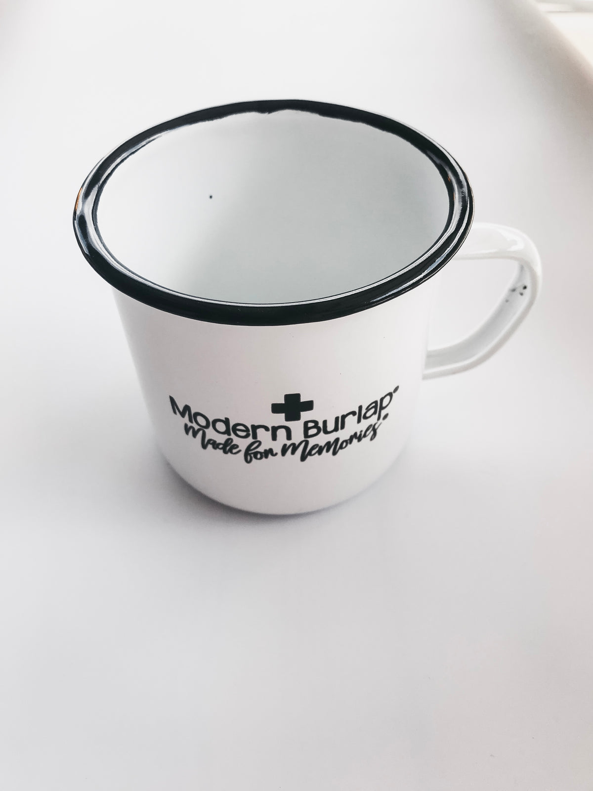 Made for Memories Enamel Mug | 14 oz | Black + White