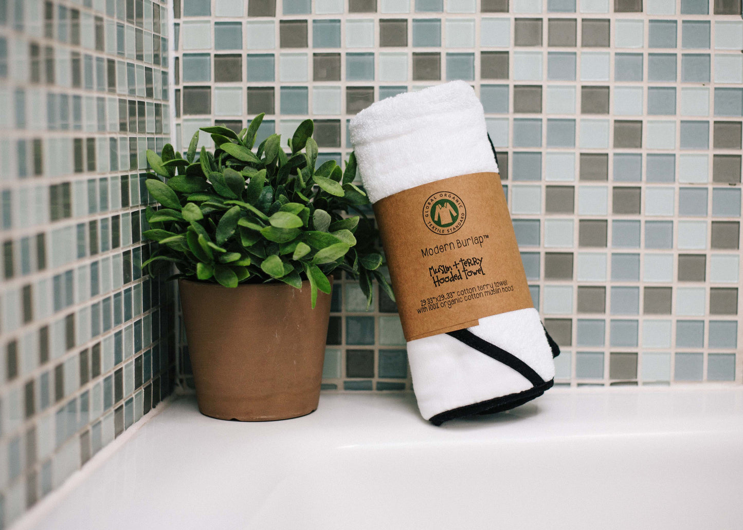 'Sup Ladies Muslin + Terry Hooded Baby Towel | GOTS Certified Organic Cotton Muslin Hood