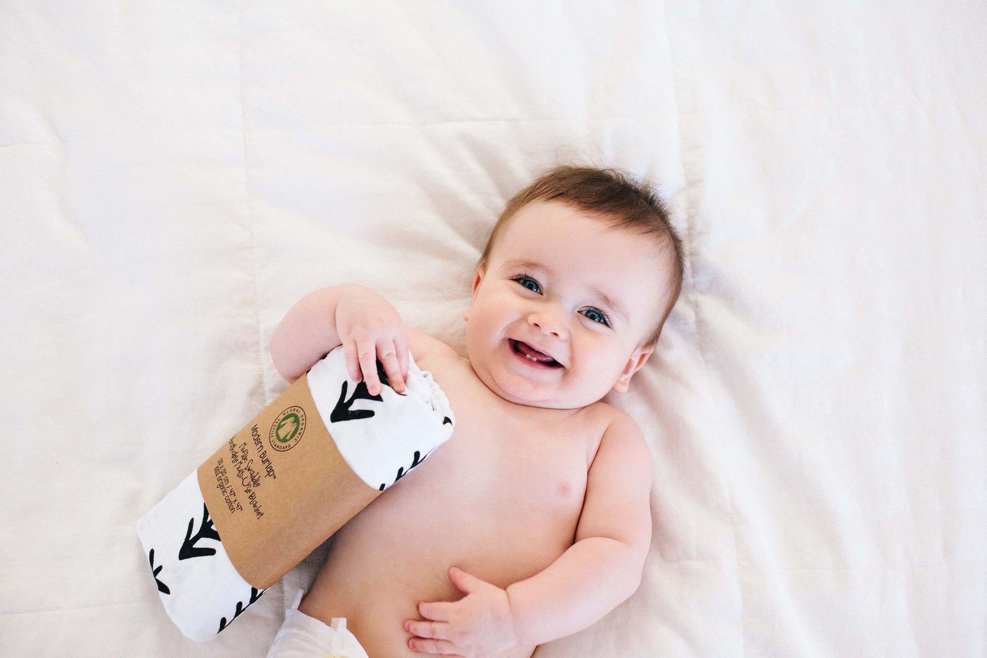 Tree Hugger Organic Swaddle | GOTS Certified Organic Cotton Muslin