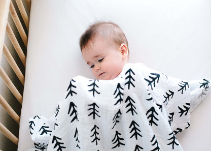 Tree Hugger Organic Swaddle | GOTS Certified Organic Cotton Muslin