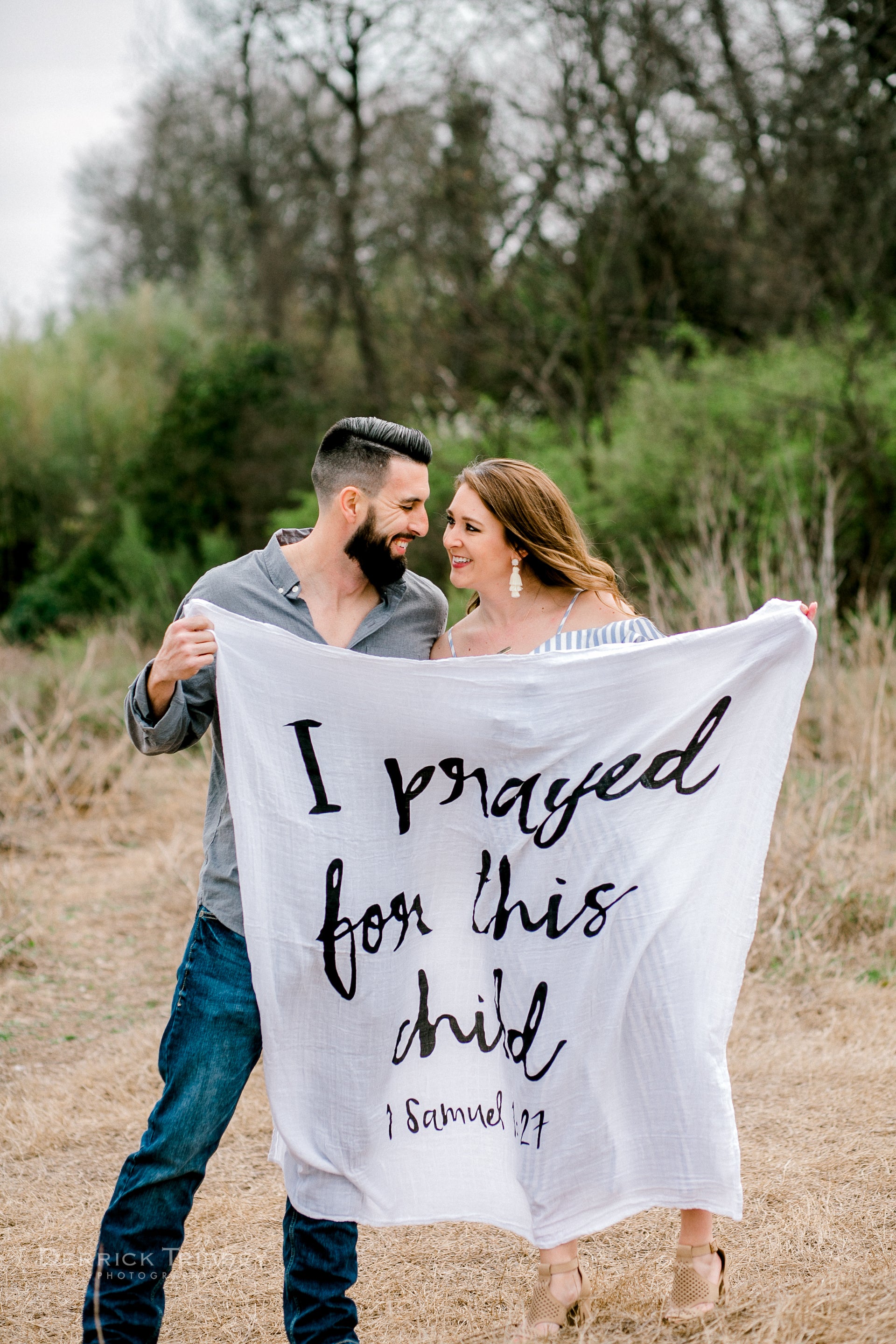 1 Samuel 1:27 Scripture swaddle and wall art by Modern Burlap