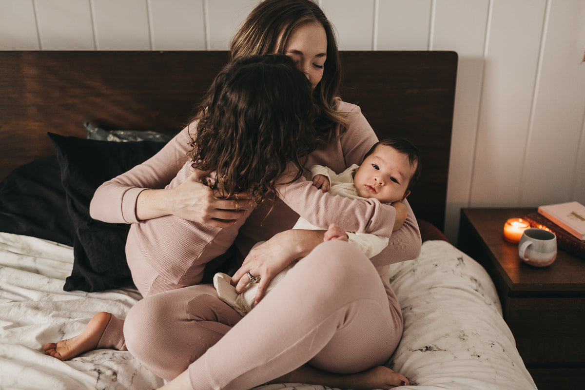Organic Thermal Baby + Kids Pajama Set | Mauve