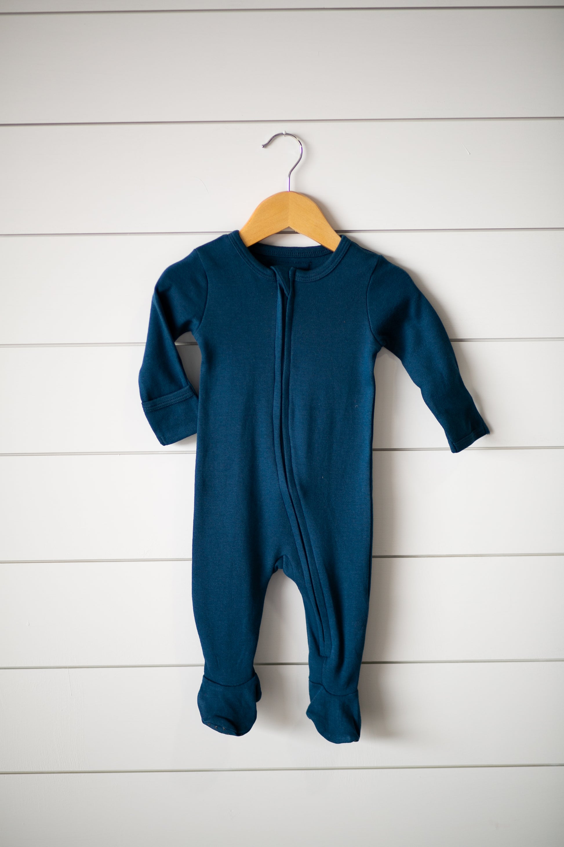 Organic Zip Footie | GOTS Certified Organic Cotton | Solid Colors
