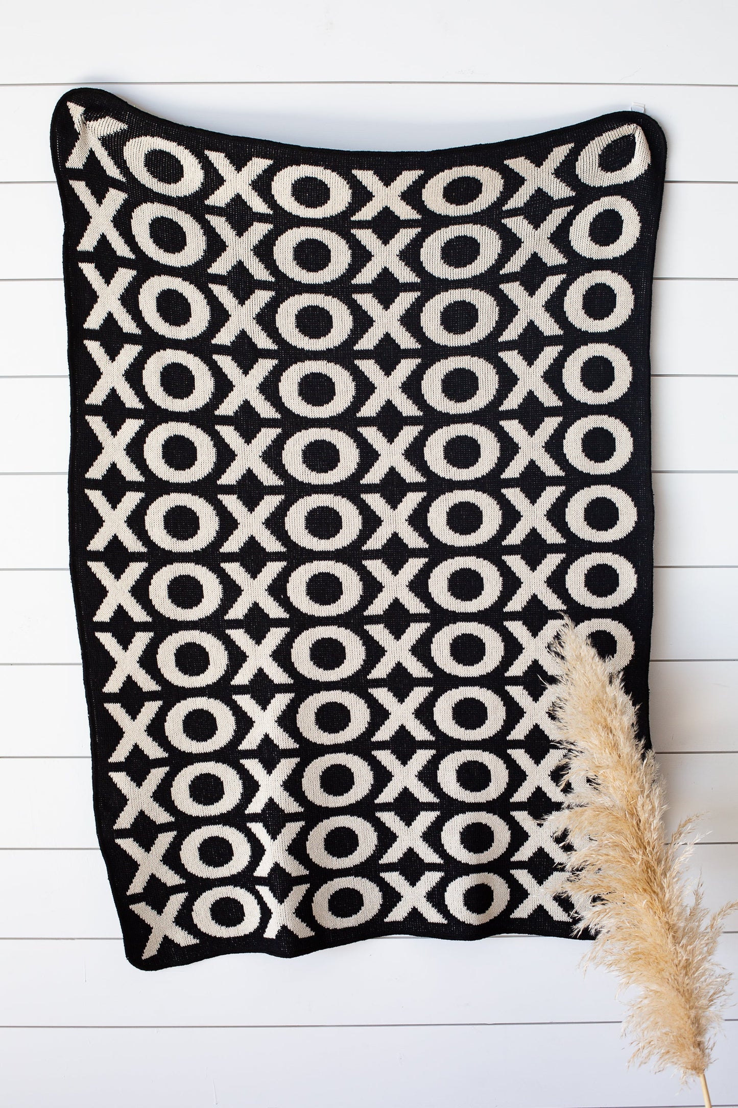 XO recycled cotton throw blanket by Modern Burlap