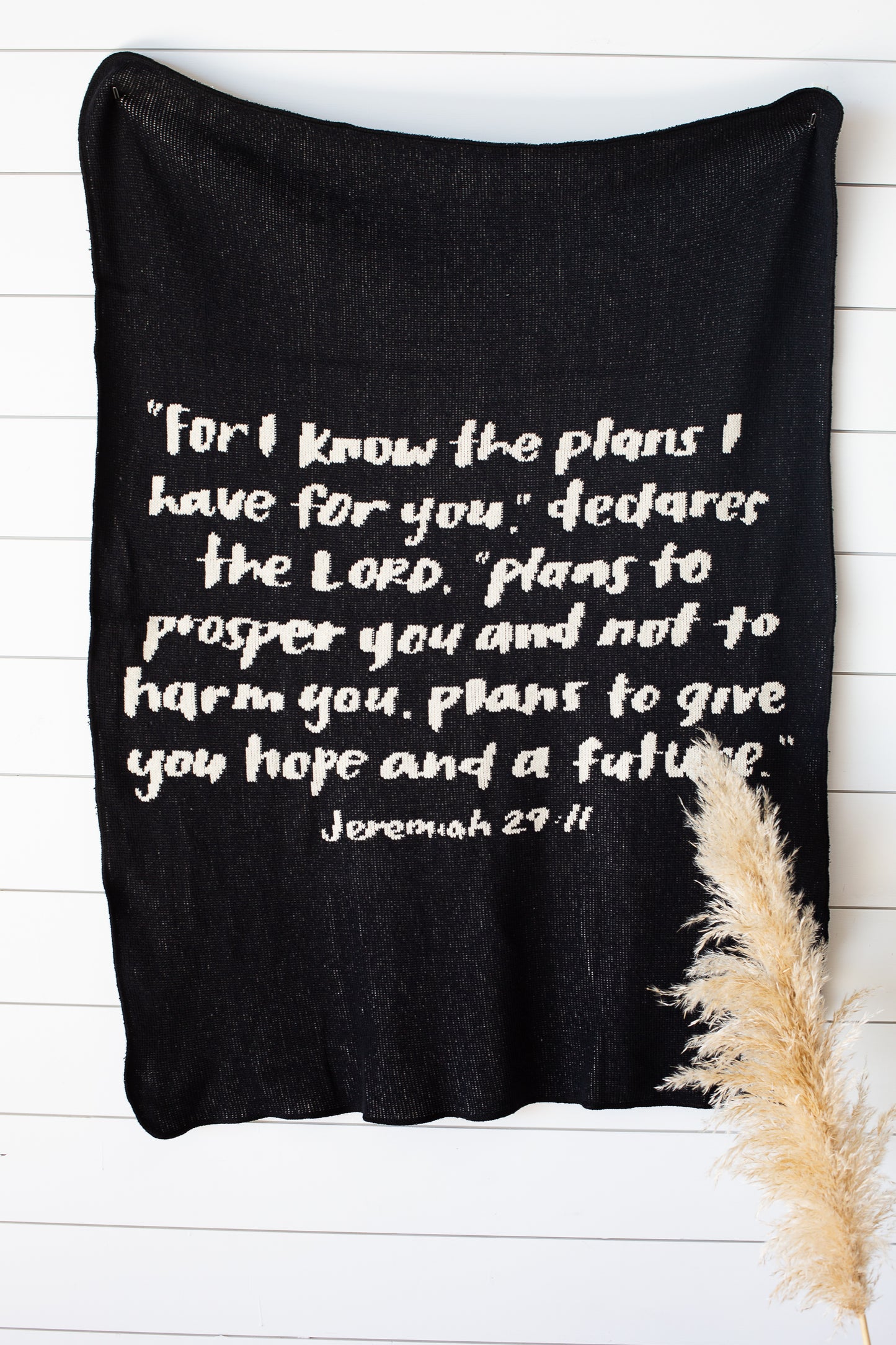 Jeremiah 29:11 Recycled Cotton Throw Blanket | Made in USA