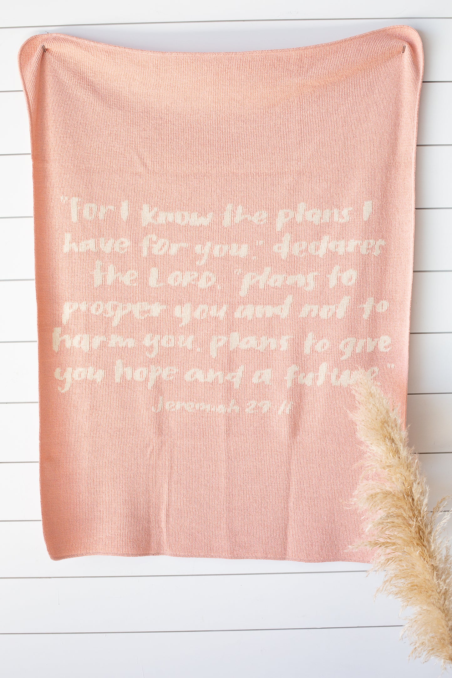Jeremiah 29:11 Recycled Cotton Throw Blanket | Made in USA