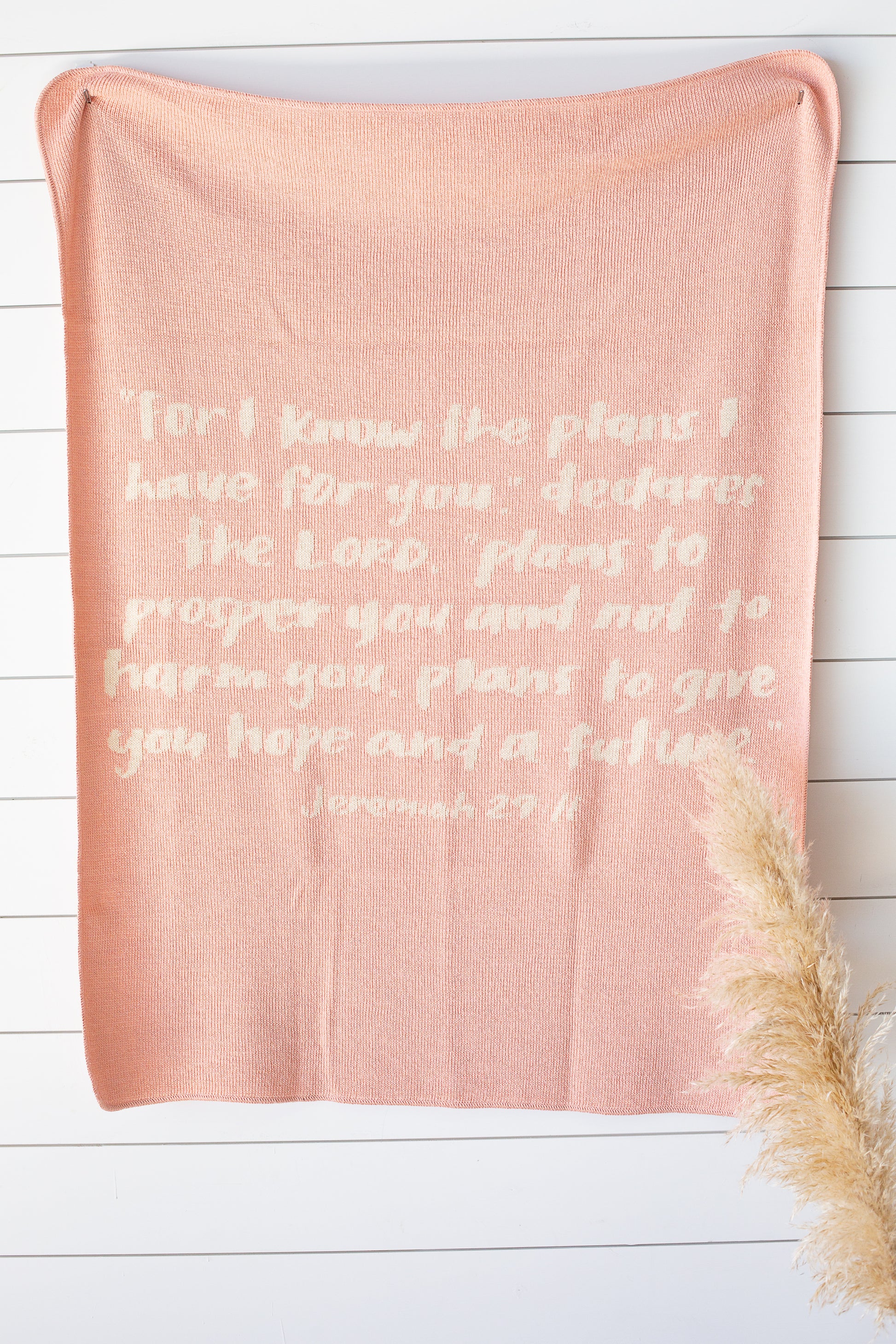 Jeremiah 29:11 Recycled Cotton Throw Blanket | Made in USA