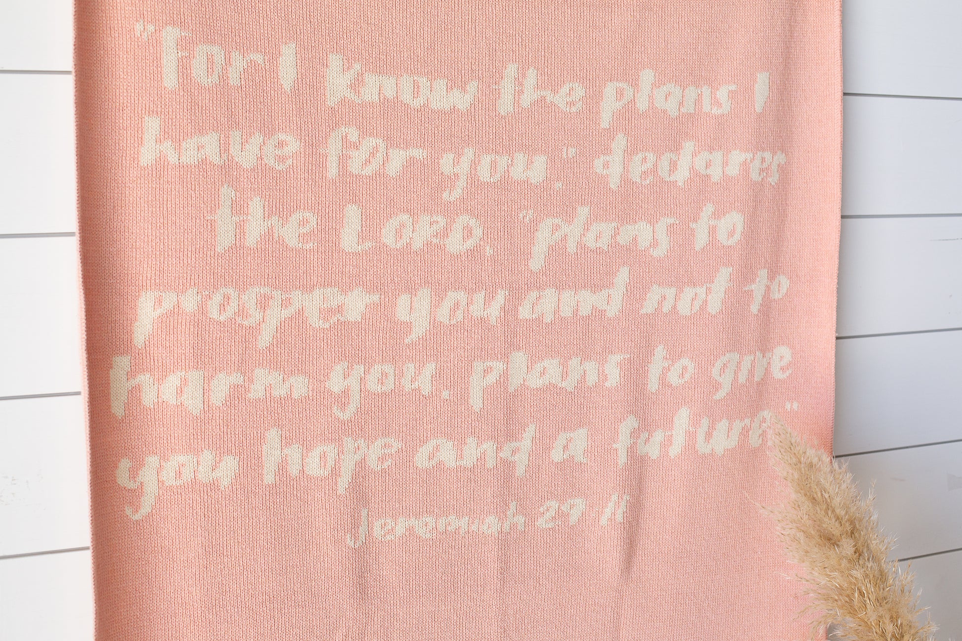 Jeremiah 29:11 Recycled Cotton Throw Blanket | Made in USA