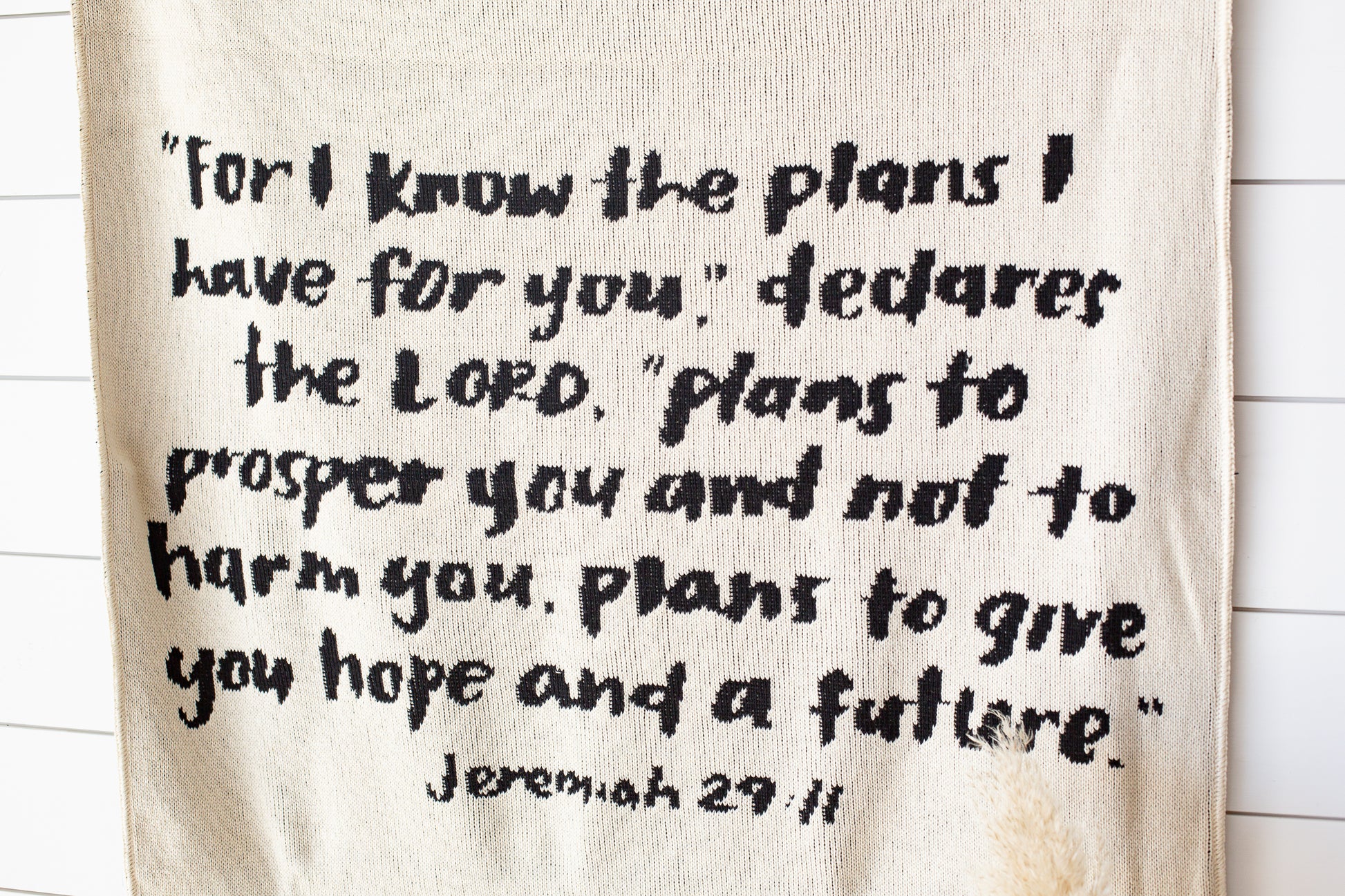 Jeremiah 29:11 Recycled Cotton Throw Blanket | Made in USA