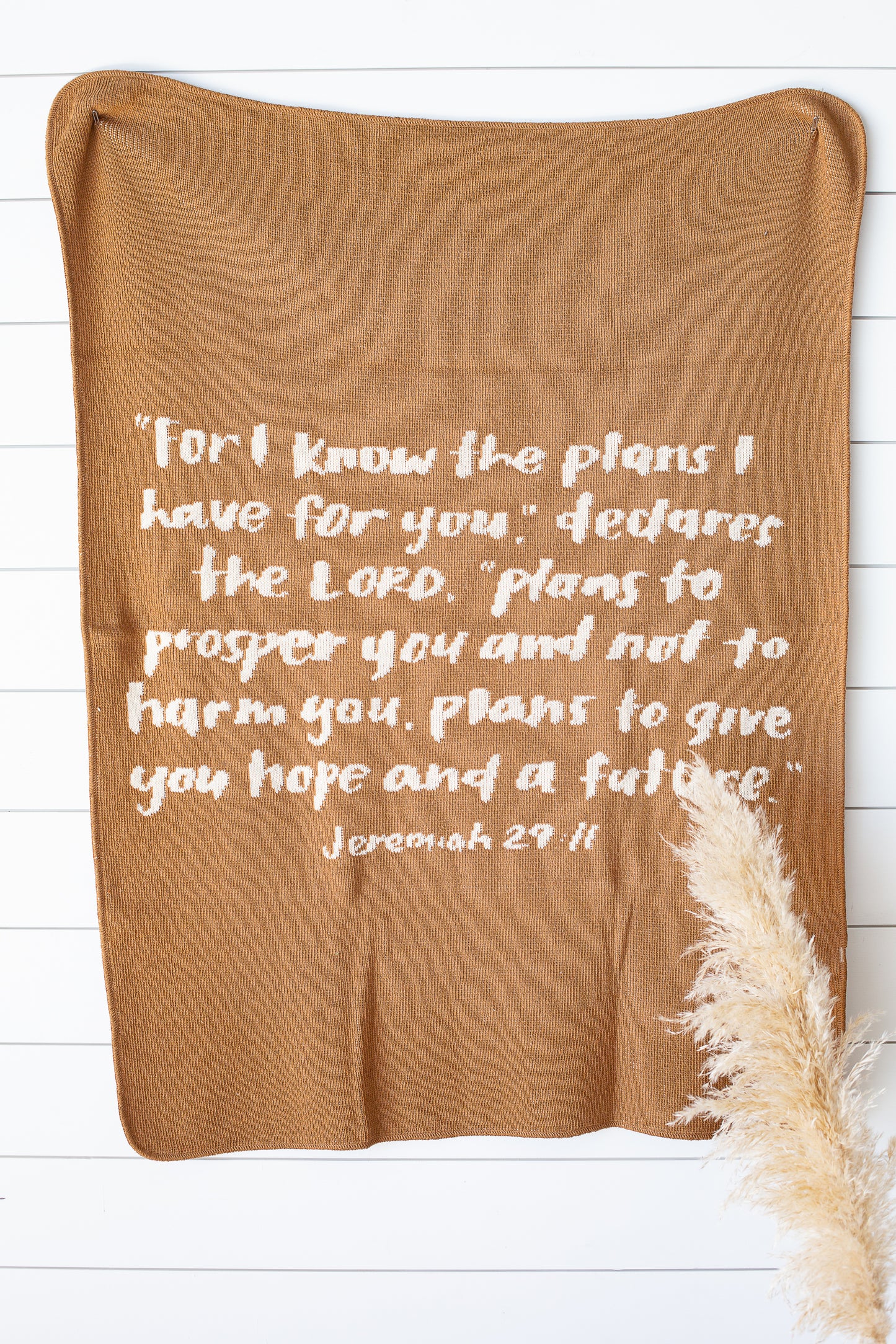 Jeremiah 29:11 Recycled Cotton Throw Blanket | Made in USA
