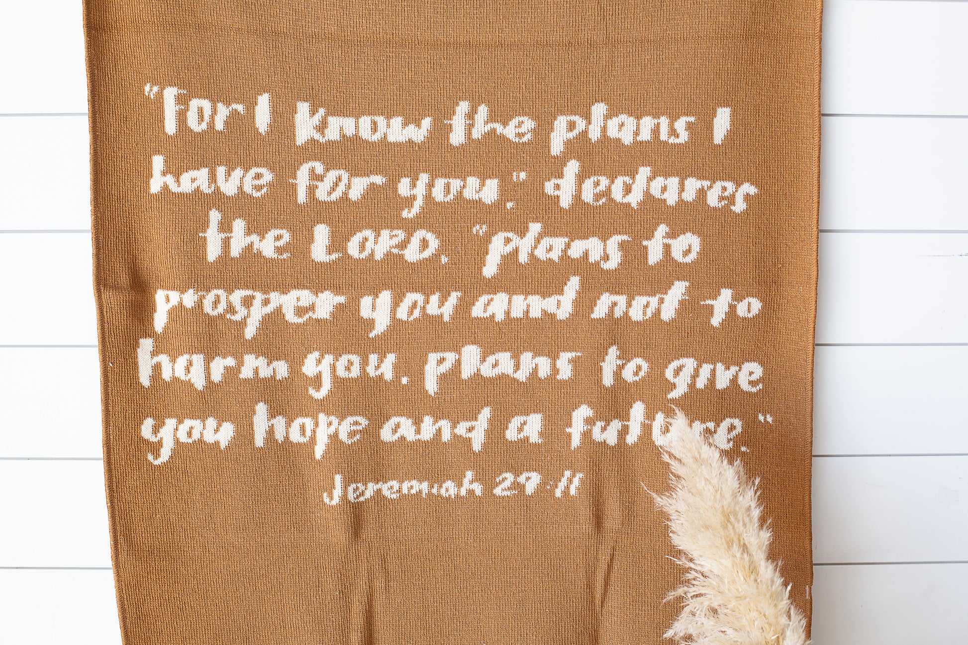 Jeremiah 29:11 Recycled Cotton Throw Blanket | Made in USA