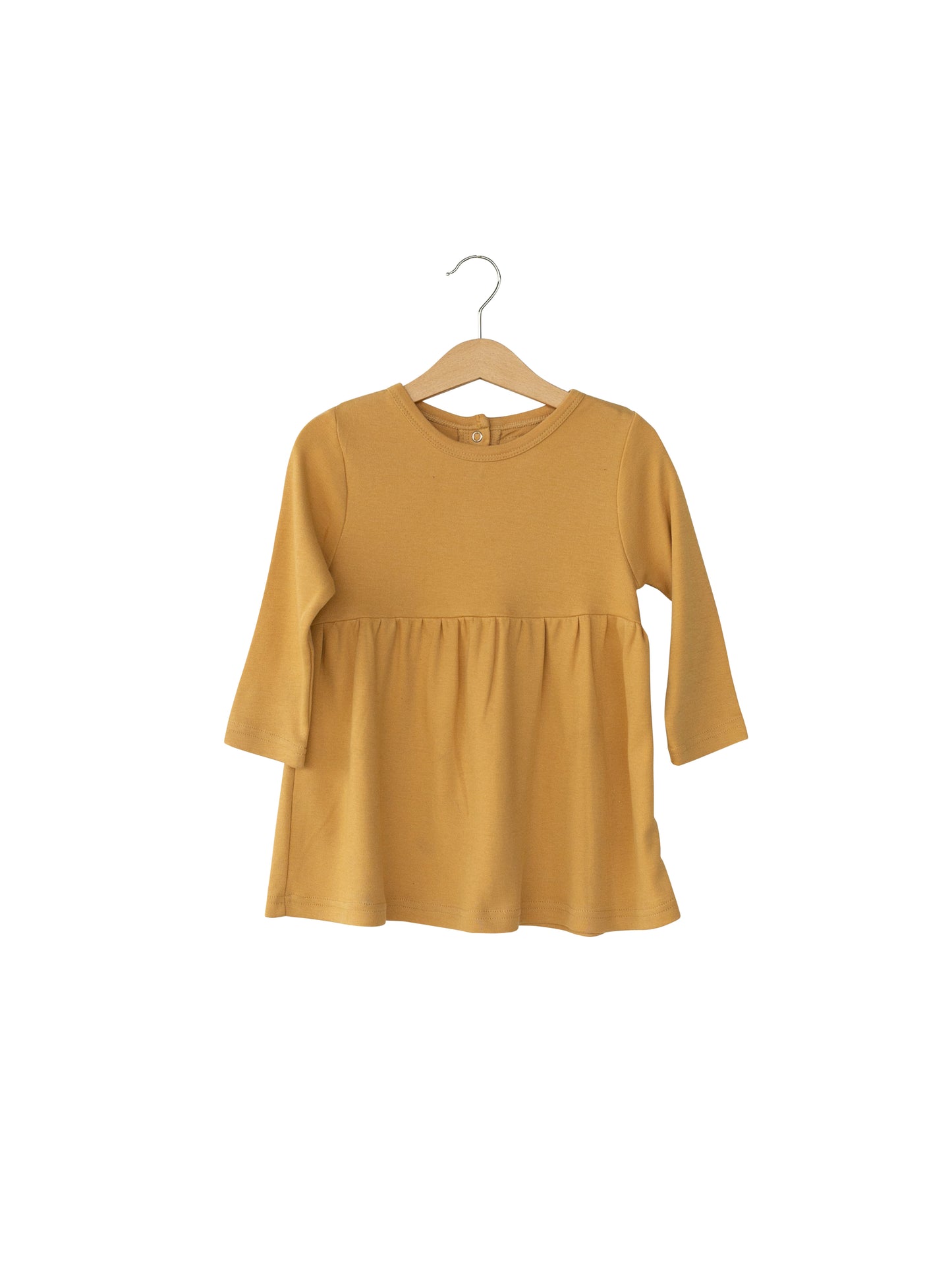 Organic Long Sleeve Dress | GOTS Certified Organic Cotton | Solid Colors