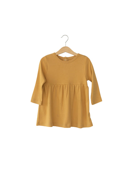 Organic Long Sleeve Dress | GOTS Certified Organic Cotton | Solid Colors