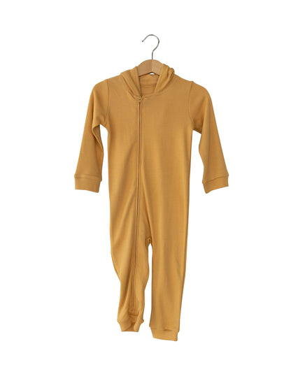 Organic Hoodie Zip Coverall | GOTS Certified Organic Cotton | Solid Colors