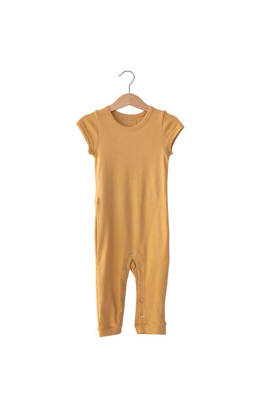Honey Organic Baby Short Sleeve Explorer Back Jumpsuit — product photograph.